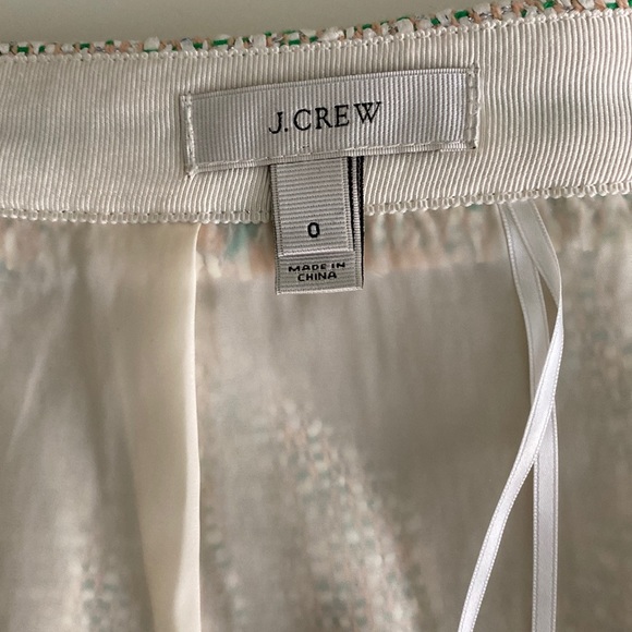 J. Crew Cream Glimmer Tweed Mini Skirt Size 0 - Picture 9 of 10